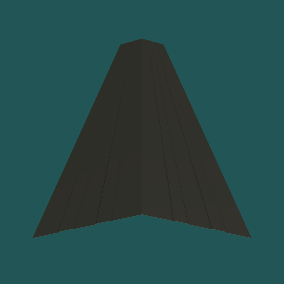 320mm Ridge 30G Charcoal Smooth