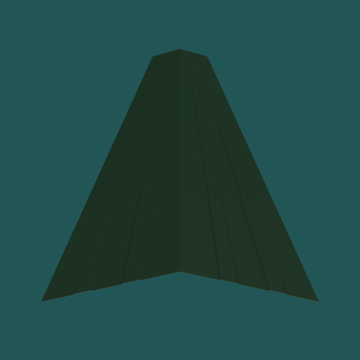 320mm Ridge 30G  Dark Green Smooth