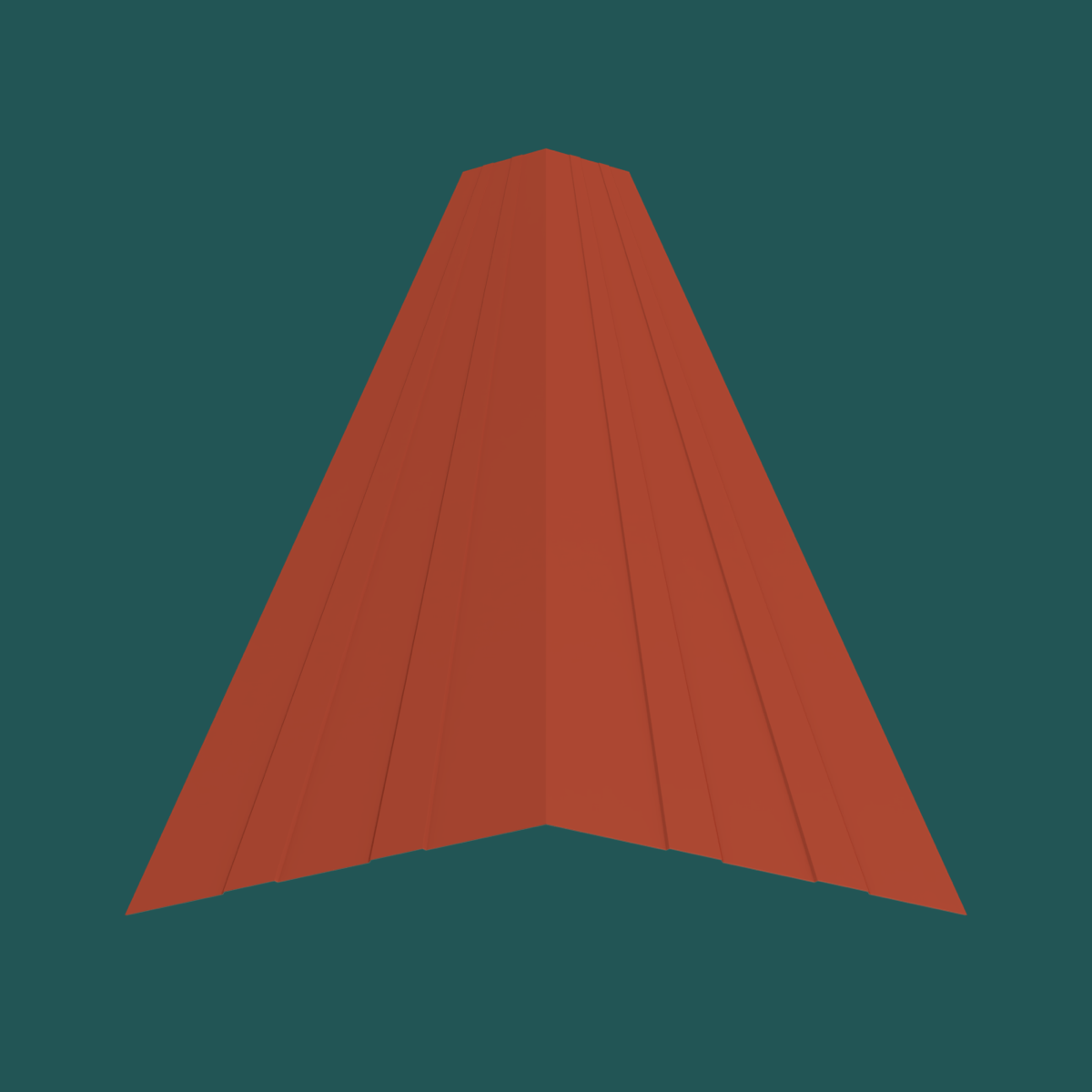 320mm Ridge 30G Tile Red Smooth