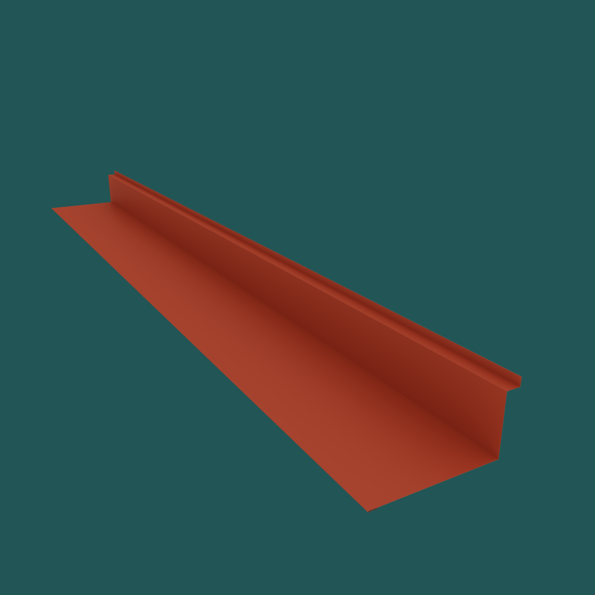 380mm Sidewall Flashing 28G Tile Red Smooth