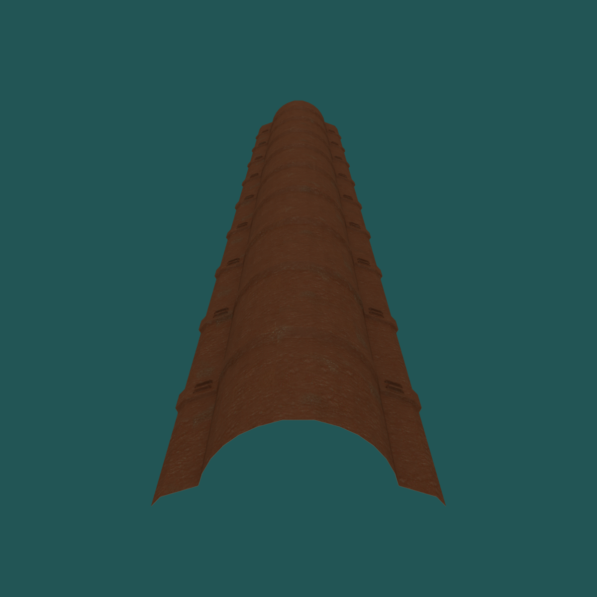 380mm VT Ridge 28G Brick Red Textured