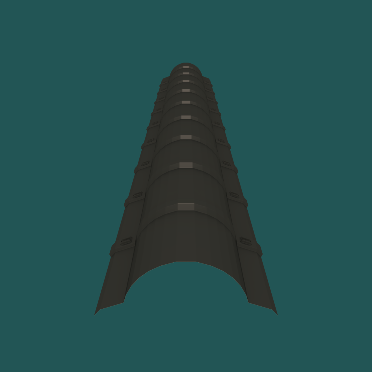 380mm VT Ridge 28G Charcoal Smooth