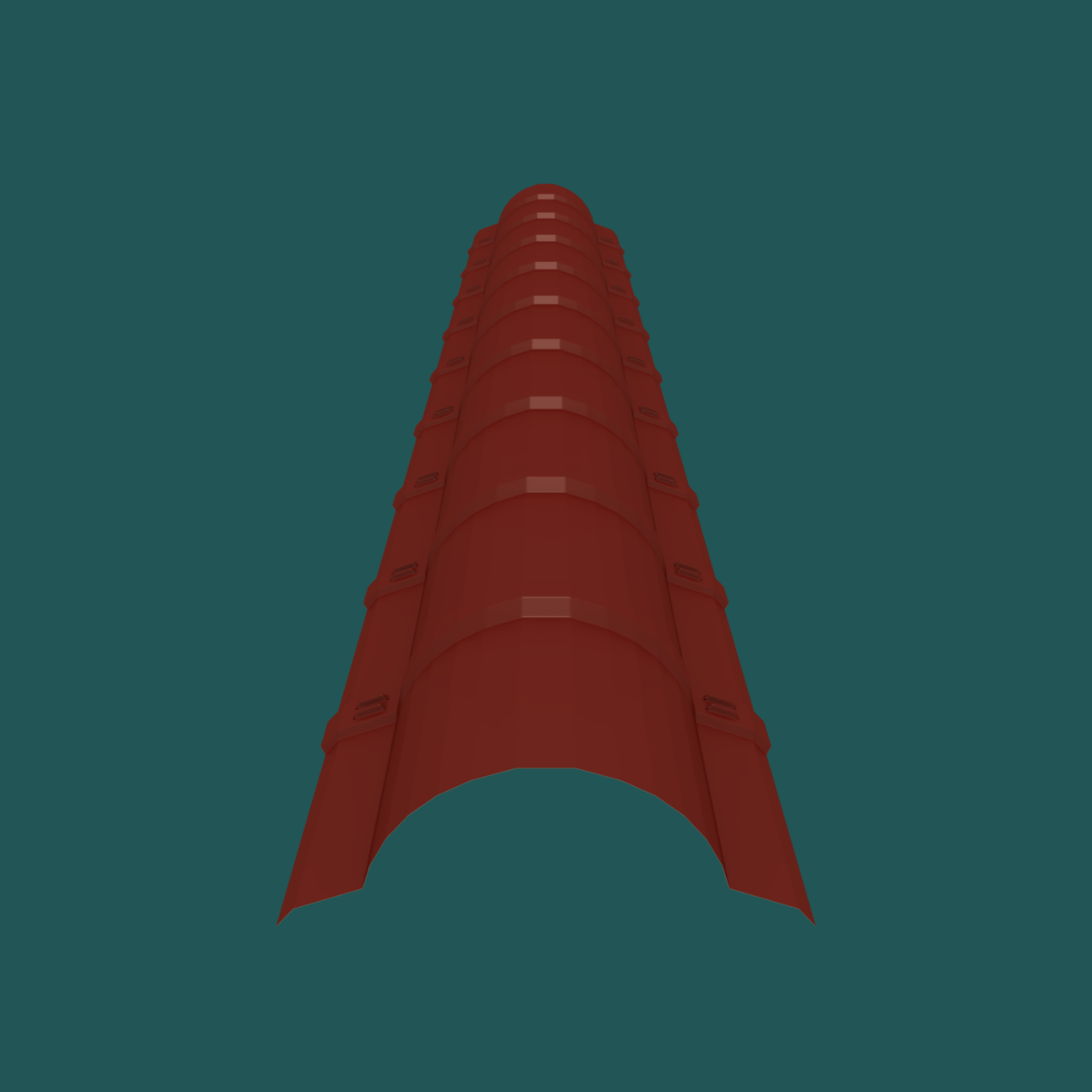 380mm VT Ridge 28G Maroon Smooth