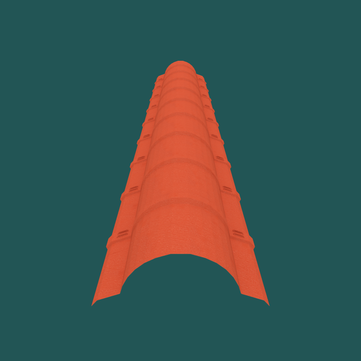 380mm VT Ridge 28G Tile Red Textured