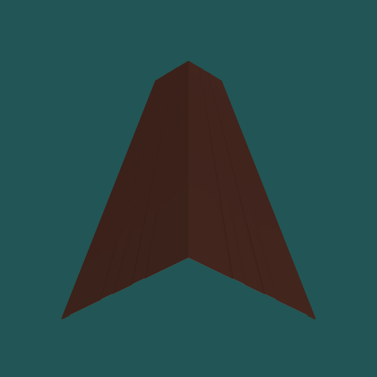 487mm Ridge 28G Brick Red smooth