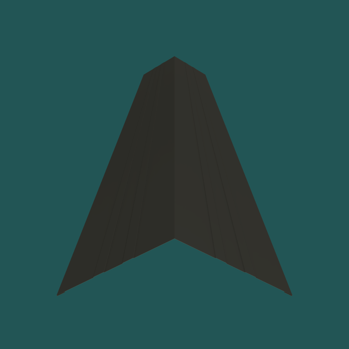 487mm Ridge 28G Charcoal Smooth