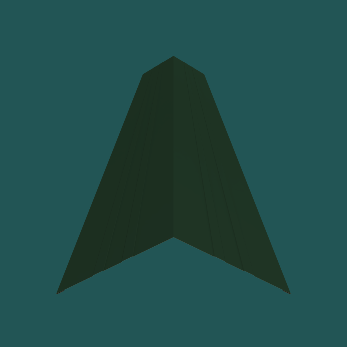 487mm Ridge 28G Dark Green Smooth