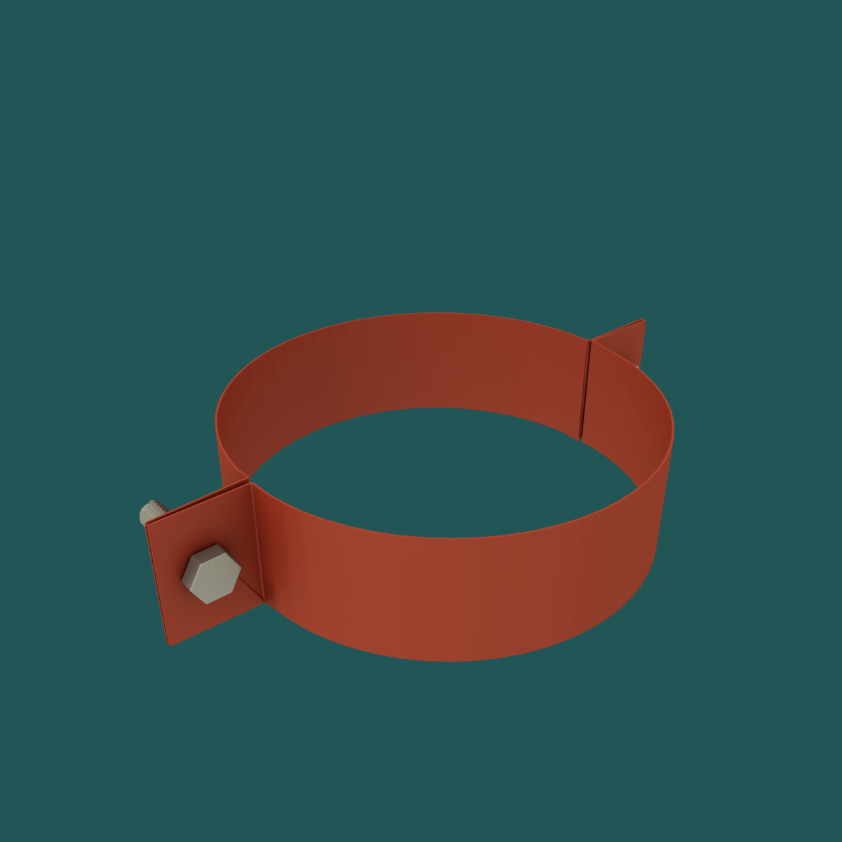 PAZ Downpipe Clamp Tile Red