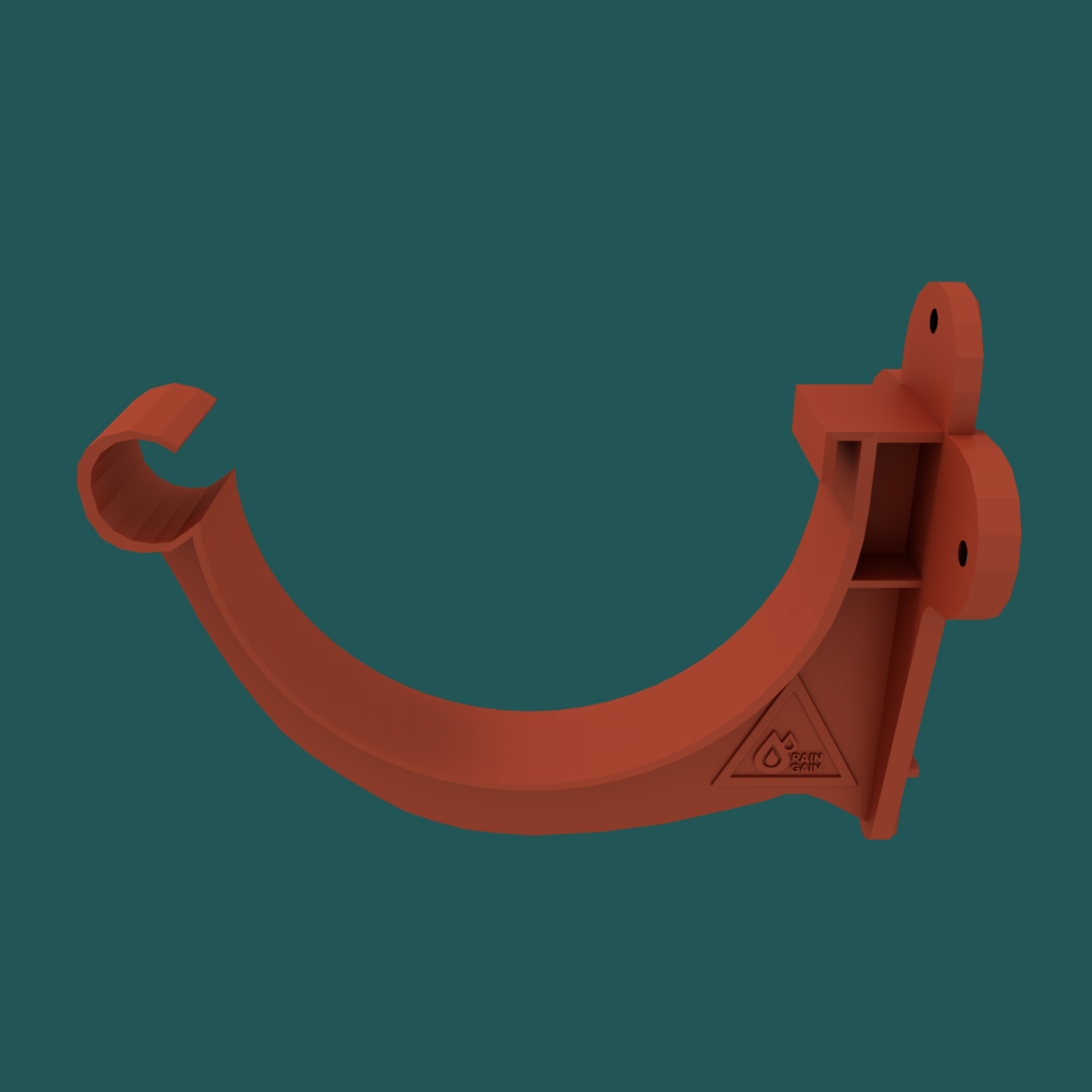 PMS Bottom Gutter Clamp Tile Red