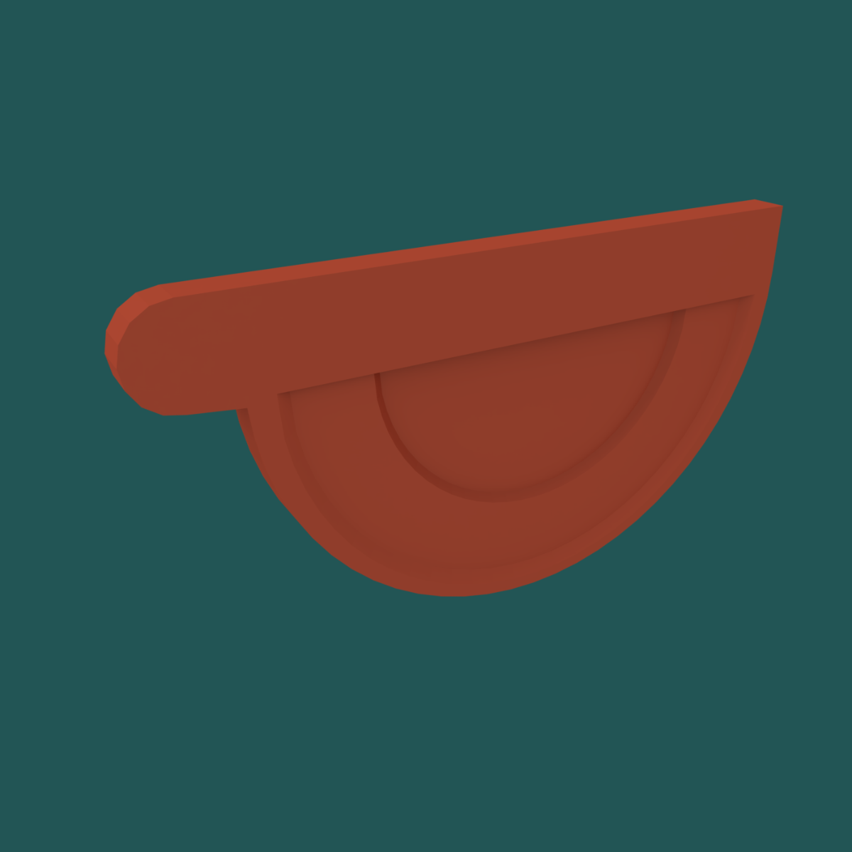 PPAZ End Cap - Right Tile Red